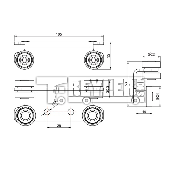 6 Tekerli Uzun Perde Makarası