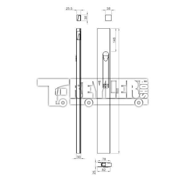 Alüminyum Profil Dik Kilit