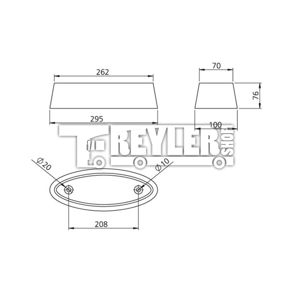 Arka Dayama Oval Takoz