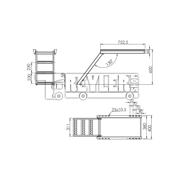Arka Merdiven (3 Basamaklı)
