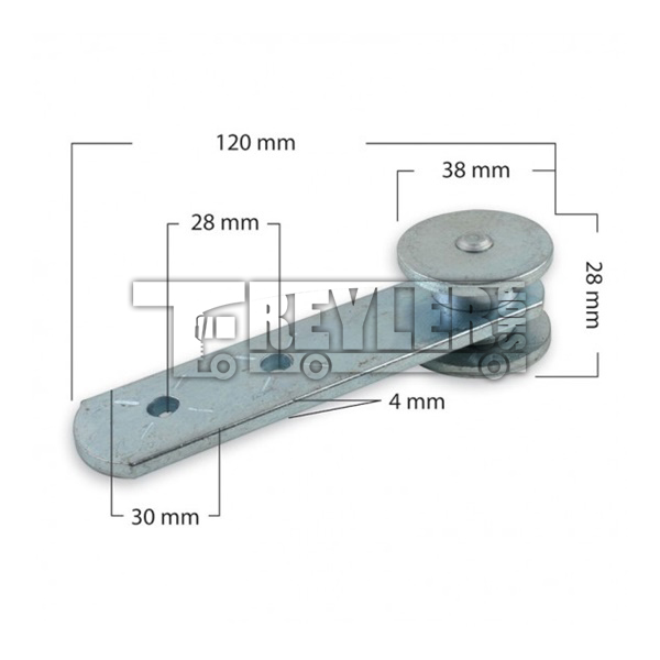 Düz Çelik Tekerli Perde Makarası
