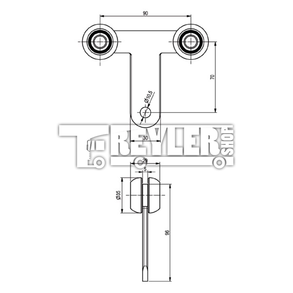 Kayar Baba Makarası(T)Plastik Teker