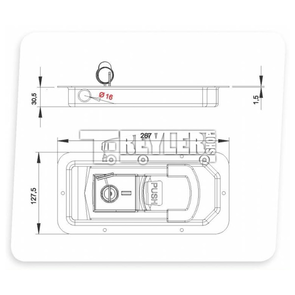 Küçük Push Kilit Anahtar