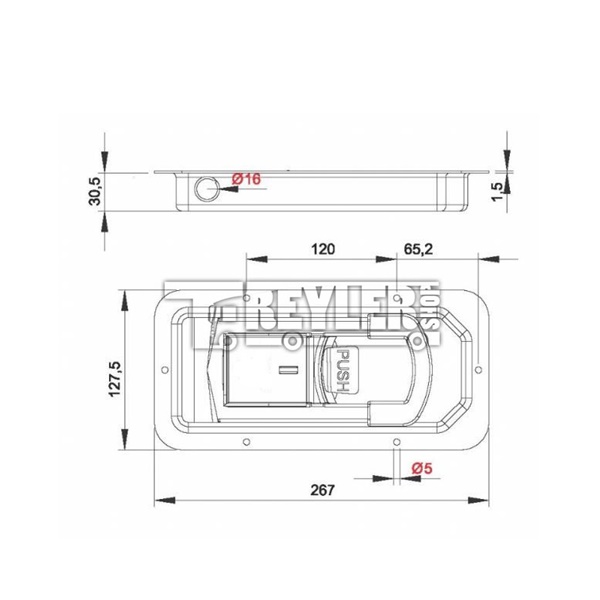 Küçük Push Kilit Asma Kilitli