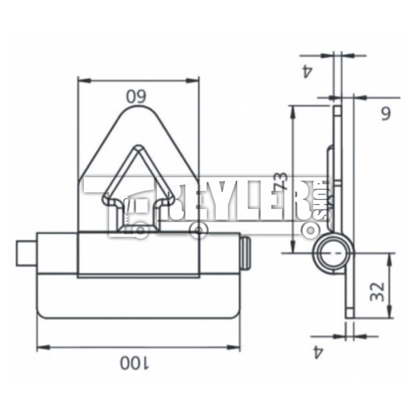 Üçgen Menteşe (Küçük)