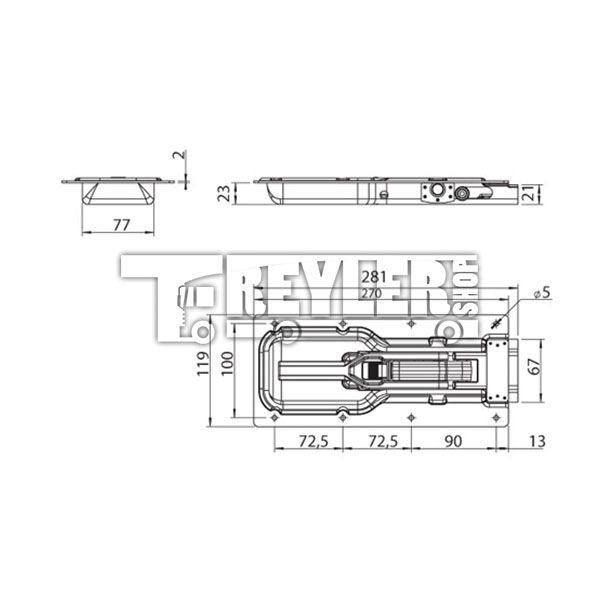 Yeni Model Gömme Dorse Kilidi