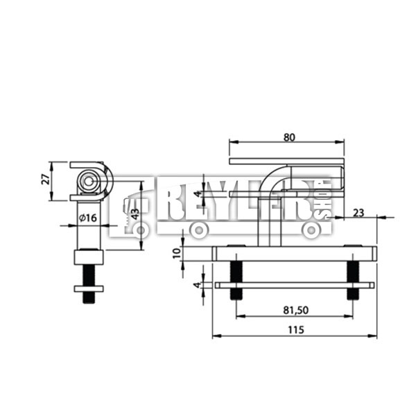 Yuvarlak Dorse Menteşesi (Civatalı)
